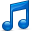 Sidebar Music Blue Icon 32x32 png